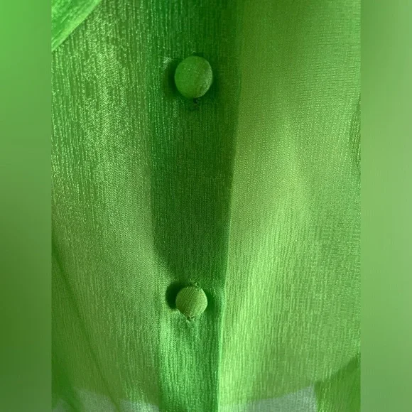 Elegant Shimmering Green Women's Blouse - Picture 4 of 10